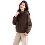 Thin Small Hooded Short Trench Coat