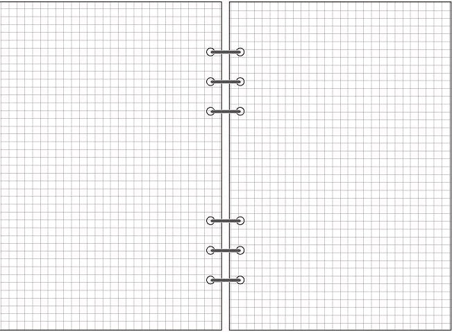 6-hole Notebook Loose-leaf Refill Blank Dot Matrix Horizontal Line