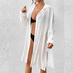 Tencel Slub Cotton Long-sleeved Shirt For Women