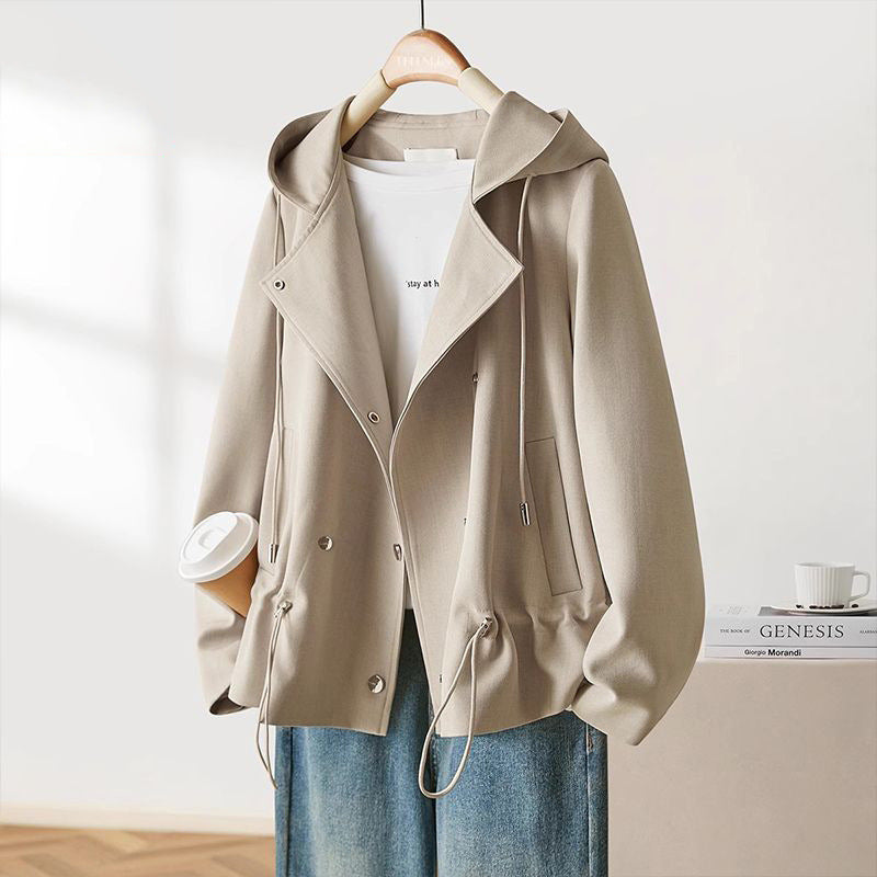 Hooded Short New Loose Design Niche Coat