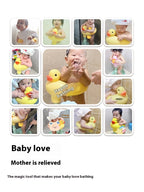 Baby Standing Red Mouth Duck Bath Table Hands-free Shower Non-slip Spine Protection Adjustable